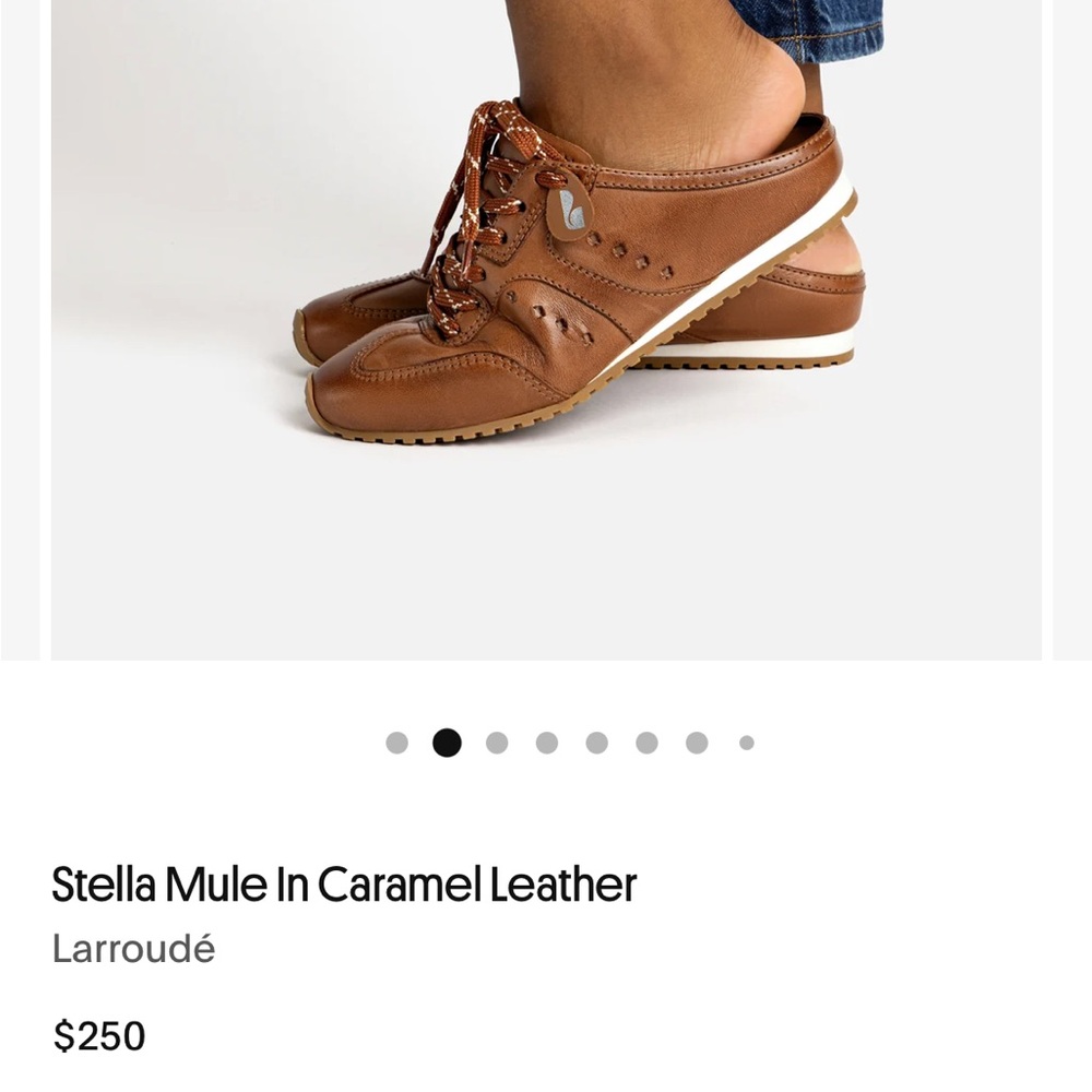 Larroudé Stella mule caramel